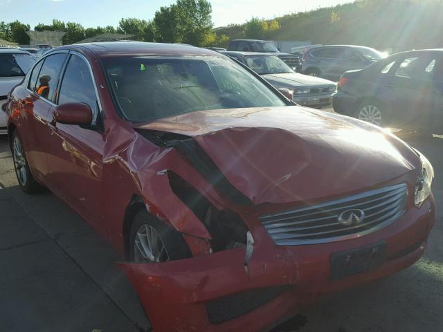 JNKBV61F18M266646 - 2008 INFINITI G35 RED photo 1