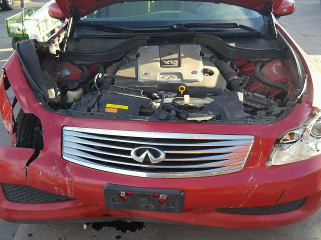 JNKBV61F18M266646 - 2008 INFINITI G35 RED photo 7