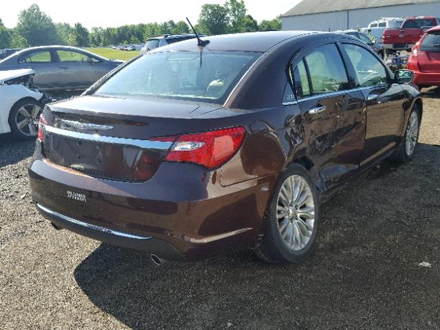 1C3CCBCG6CN169380 - 2012 CHRYSLER 200 LIMITE BROWN photo 4