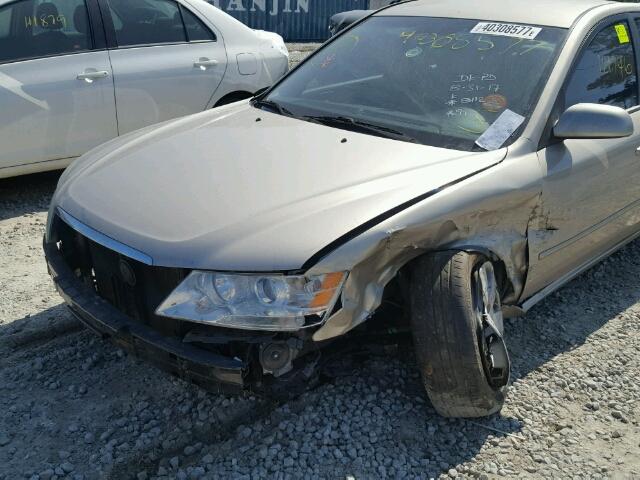 5NPET4AC9AH588112 - 2010 HYUNDAI SONATA GLS GOLD photo 9