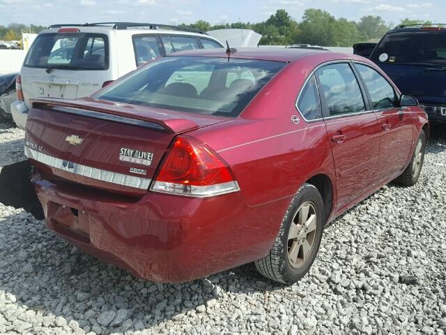 2G1WT58K789138679 - 2008 CHEVROLET IMPALA LT MAROON photo 4