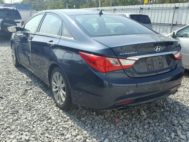 5NPEC4AC7CH331906 - 2012 HYUNDAI SONATA BLUE photo 3