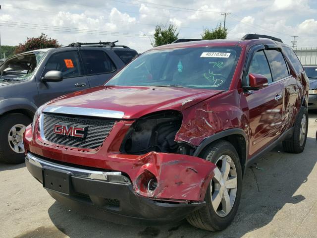 1GKLRMED9AJ121261 - 2010 GMC ACADIA SLT წითელი ფოტო 2