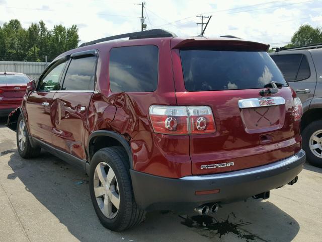 1GKLRMED9AJ121261 - 2010 GMC ACADIA SLT წითელი ფოტო 3