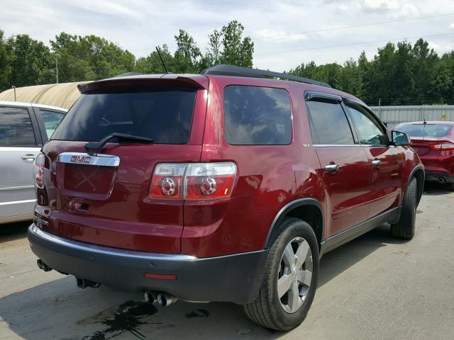 1GKLRMED9AJ121261 - 2010 GMC ACADIA SLT წითელი ფოტო 4