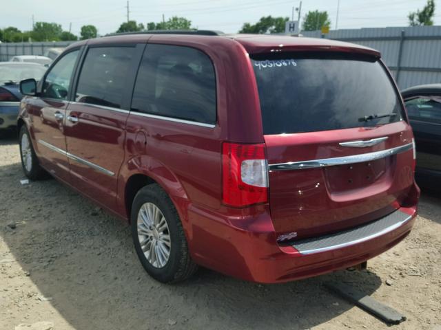 2C4RC1CG9FR673610 - 2015 CHRYSLER TOWN & COU RED photo 3