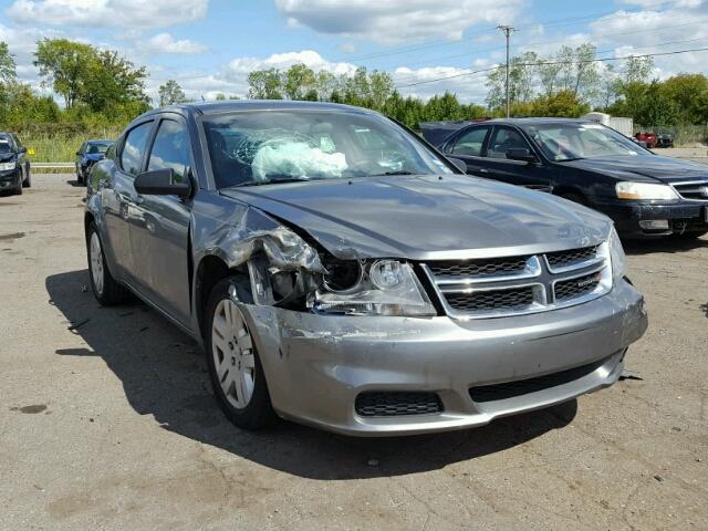 1C3CDZAB8DN653825 - 2013 DODGE AVENGER SE GRAY photo 1