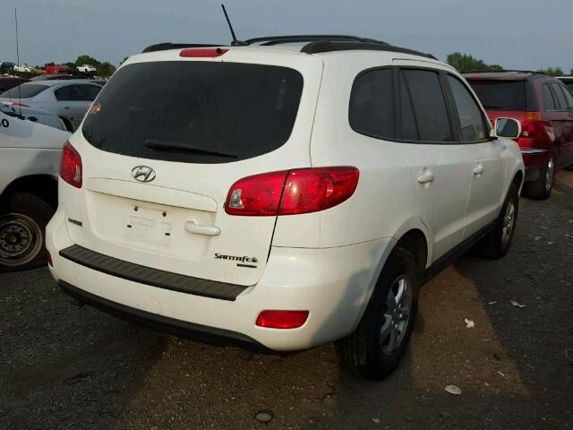 5NMSG73D28H200014 - 2008 HYUNDAI SANTA FE G WHITE photo 4