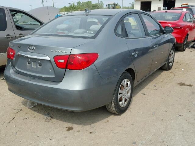 KMHDU4AD5AU020054 - 2010 HYUNDAI ELANTRA BL GRAY photo 4