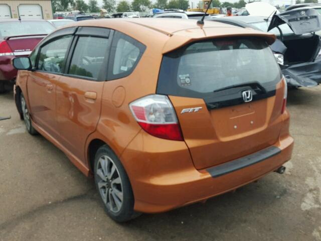 JHMGE88409S046823 - 2009 HONDA FIT SPORT ORANGE photo 3