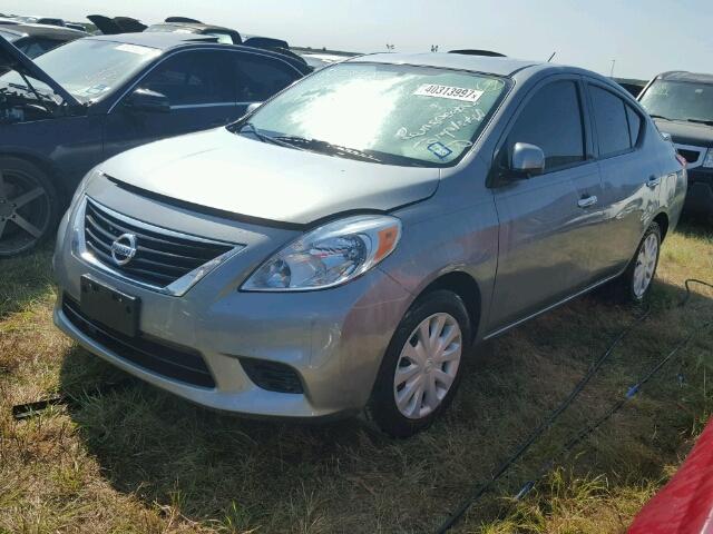 3N1CN7AP3EL867649 - 2014 NISSAN VERSA S/S GRAY photo 2