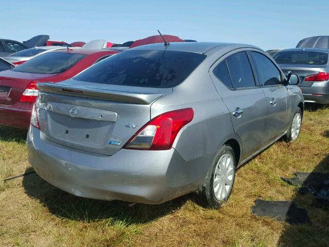 3N1CN7AP3EL867649 - 2014 NISSAN VERSA S/S GRAY photo 4