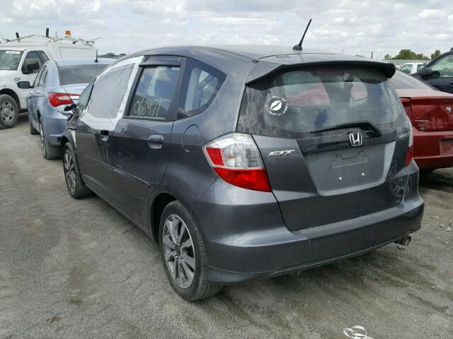 JHMGE8H55DC004420 - 2013 HONDA FIT SPORT GRAY photo 3