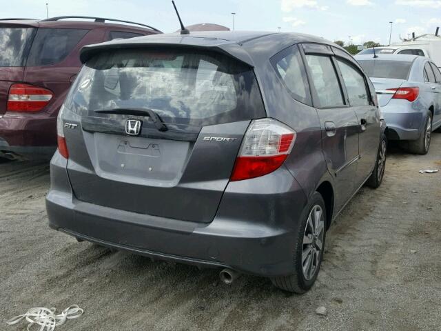 JHMGE8H55DC004420 - 2013 HONDA FIT SPORT GRAY photo 4