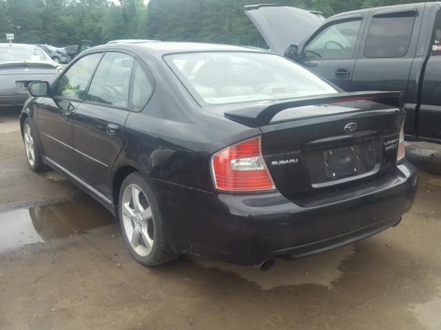 4S3BL676554221364 - 2005 SUBARU LEGACY GT BLACK photo 3