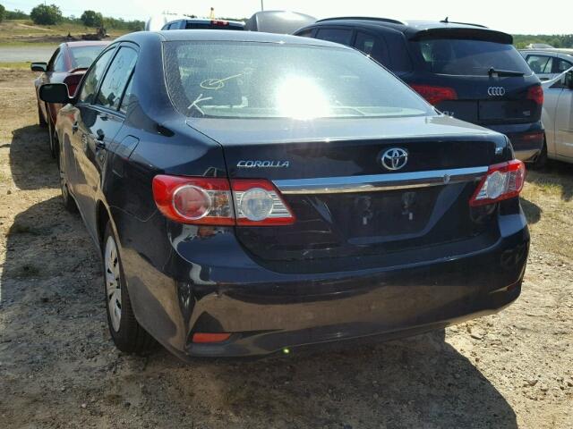 2T1BU4EE2CC789481 - 2012 TOYOTA COROLLA BLACK photo 3