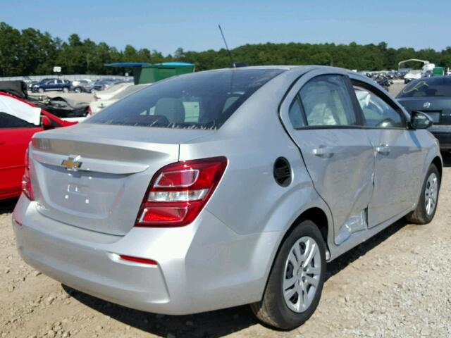 1G1JB5SH4H4147093 - 2017 CHEVROLET SONIC LS SILVER photo 4