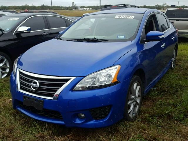 3N1AB7AP3FY257223 - 2015 NISSAN SENTRA BLUE photo 2