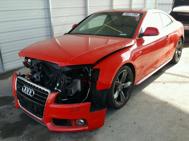 WAUDK78T09A021129 - 2009 AUDI A5 QUATTRO RED photo 2