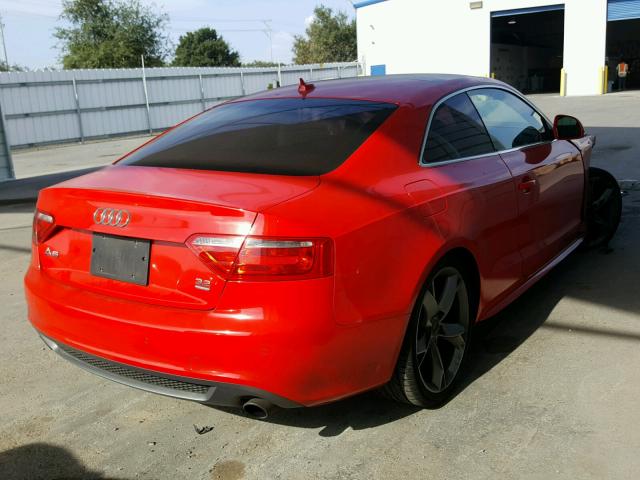 WAUDK78T09A021129 - 2009 AUDI A5 QUATTRO RED photo 4