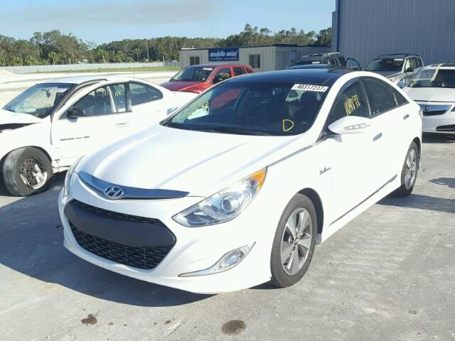 KMHEC4A4XBA017080 - 2011 HYUNDAI SONATA HYB WHITE photo 2