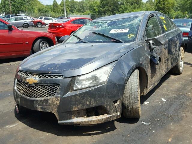 1G1PC5SB6D7206009 - 2013 CHEVROLET CRUZE LT GRAY photo 2