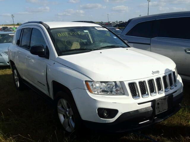 1C4NJCBA1CD656523 - 2012 JEEP COMPASS WHITE photo 1