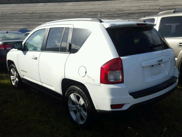 1C4NJCBA1CD656523 - 2012 JEEP COMPASS WHITE photo 3