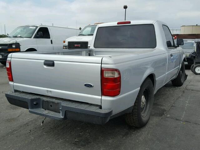 1FTYR10D44PB21239 - 2004 FORD RANGER SILVER photo 4