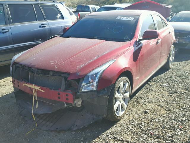 1G6AG5RX3D0165319 - 2013 CADILLAC ATS RED photo 2