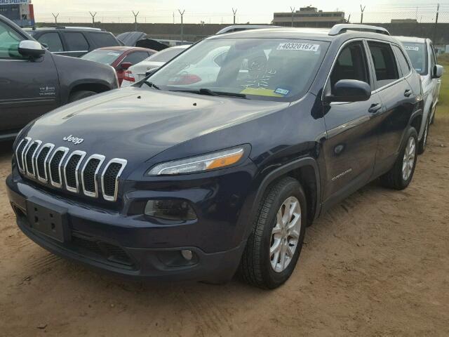 1C4PJLCS2FW707262 - 2015 JEEP CHEROKEE BLUE photo 2