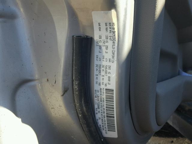 1J8HG48K77C690066 - 2007 JEEP COMMANDER 银色 照片 10