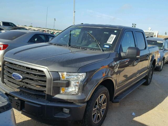 1FTEW1CP2GKE92872 - 2016 FORD F150 GRAY photo 2