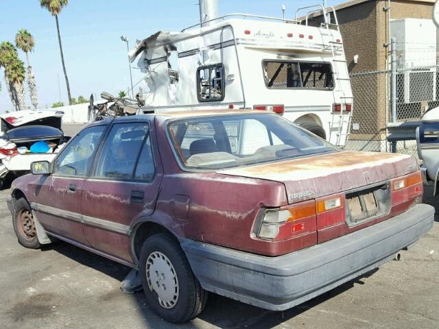 JHMCA5526JC035707 - 1988 HONDA ACCORD BURGUNDY photo 3