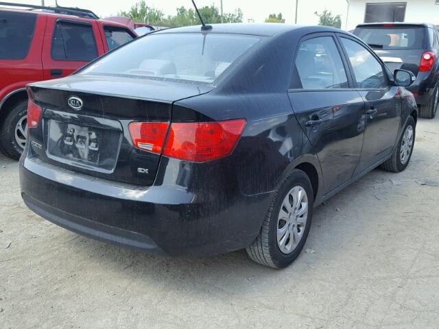 KNAFU4A23A5064623 - 2010 KIA FORTE BLACK photo 4