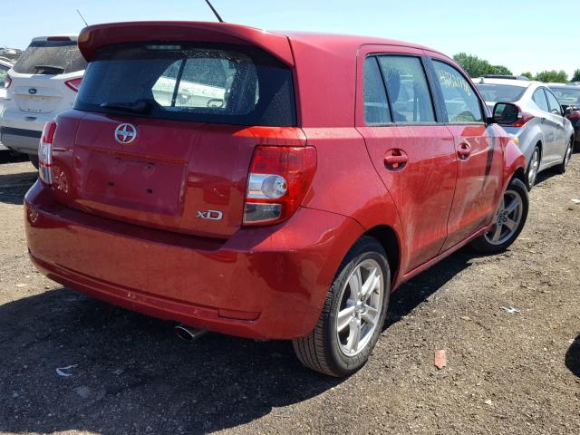 JTKKU104X8J006635 - 2008 TOYOTA SCION XD RED photo 4