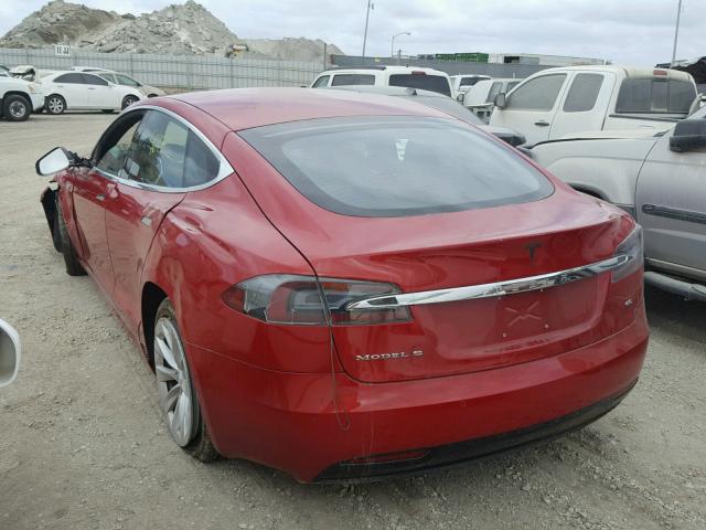 5YJSA1E18GF150849 - 2016 TESLA MODEL S RED photo 3