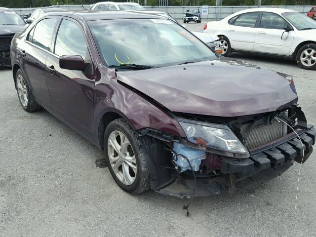 3FAHP0HA4CR445637 - 2012 FORD FUSION SE MAROON photo 1