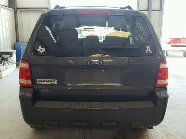 1FMCU03769KC38460 - 2009 FORD ESCAPE CHARCOAL photo 10