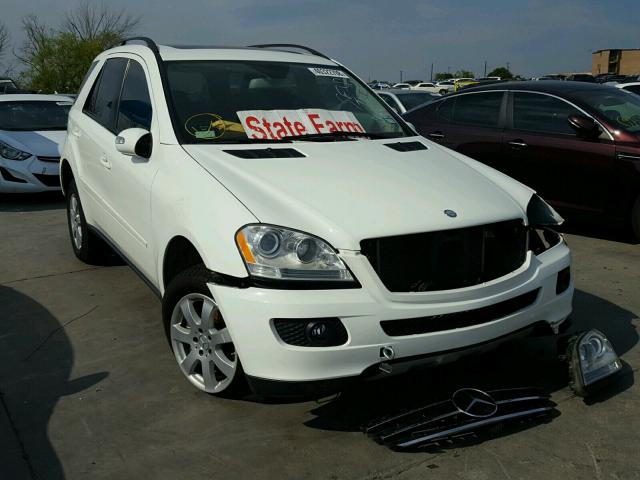 4JGBB86E17A192257 - 2007 MERCEDES-BENZ ML 350 WHITE photo 1