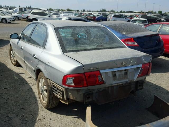 KNAGD128645368085 - 2004 KIA OPTIMA LX SILVER photo 3