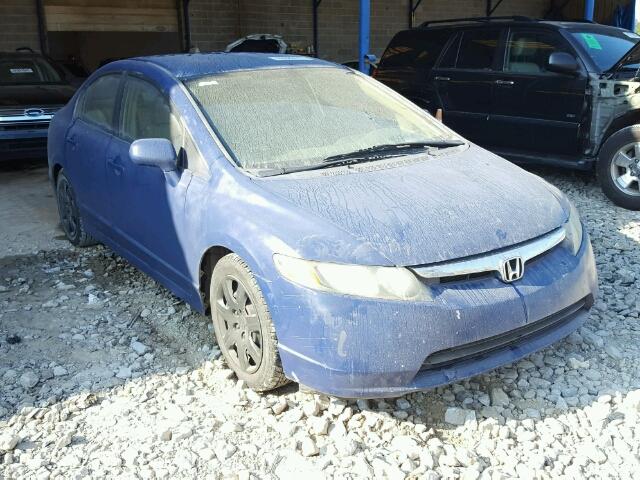 1HGFA16538L047518 - 2008 HONDA CIVIC LX BLUE photo 1