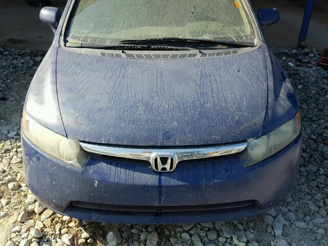 1HGFA16538L047518 - 2008 HONDA CIVIC LX BLUE photo 9