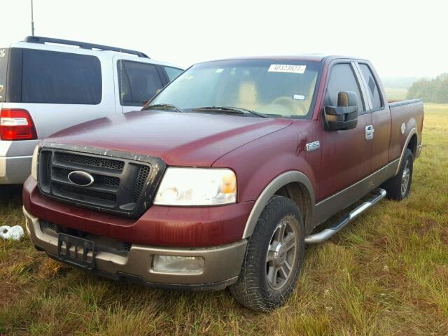 1FTPX12574NA25852 - 2004 FORD F150 MAROON photo 2