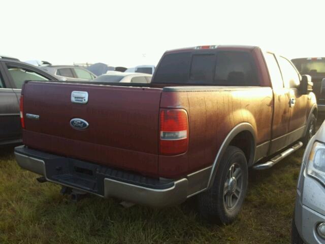 1FTPX12574NA25852 - 2004 FORD F150 MAROON photo 4