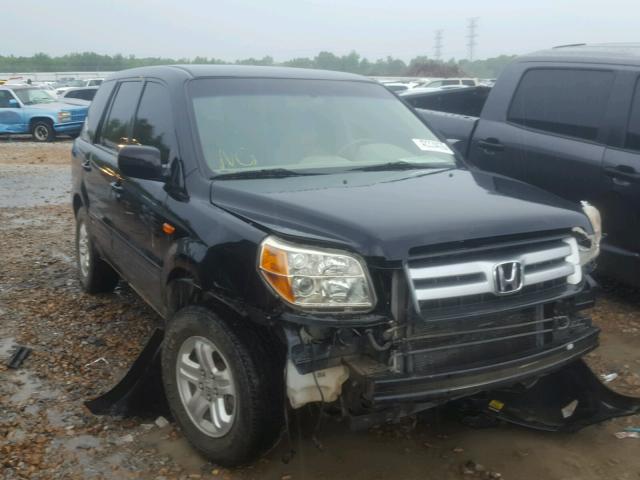 2HKYF181X6H560270 - 2006 HONDA PILOT LX BLACK photo 1