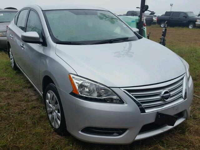 3N1AB7AP3EY278443 - 2014 NISSAN SENTRA S GRAY photo 1