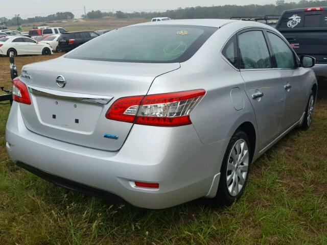 3N1AB7AP3EY278443 - 2014 NISSAN SENTRA S GRAY photo 4