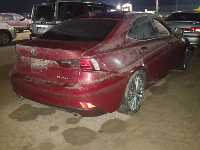 JTHBF1D27F5057704 - 2015 LEXUS IS 250 RED photo 4