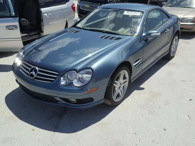 WDBSK75F86F113062 - 2006 MERCEDES-BENZ SL 500 BLUE photo 2